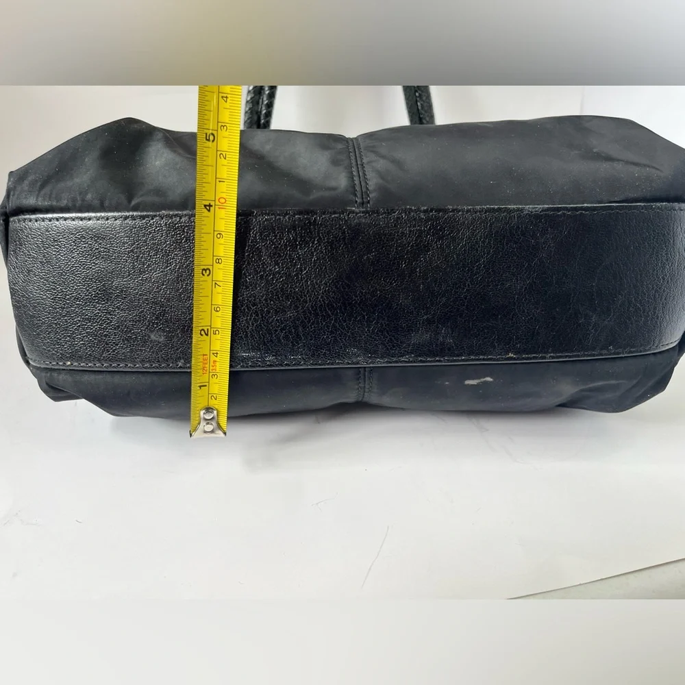 Y2K style Brighton nylon and leather shoulder bag, reptile and cheetah print